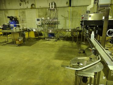 Industrial bottling line machinery